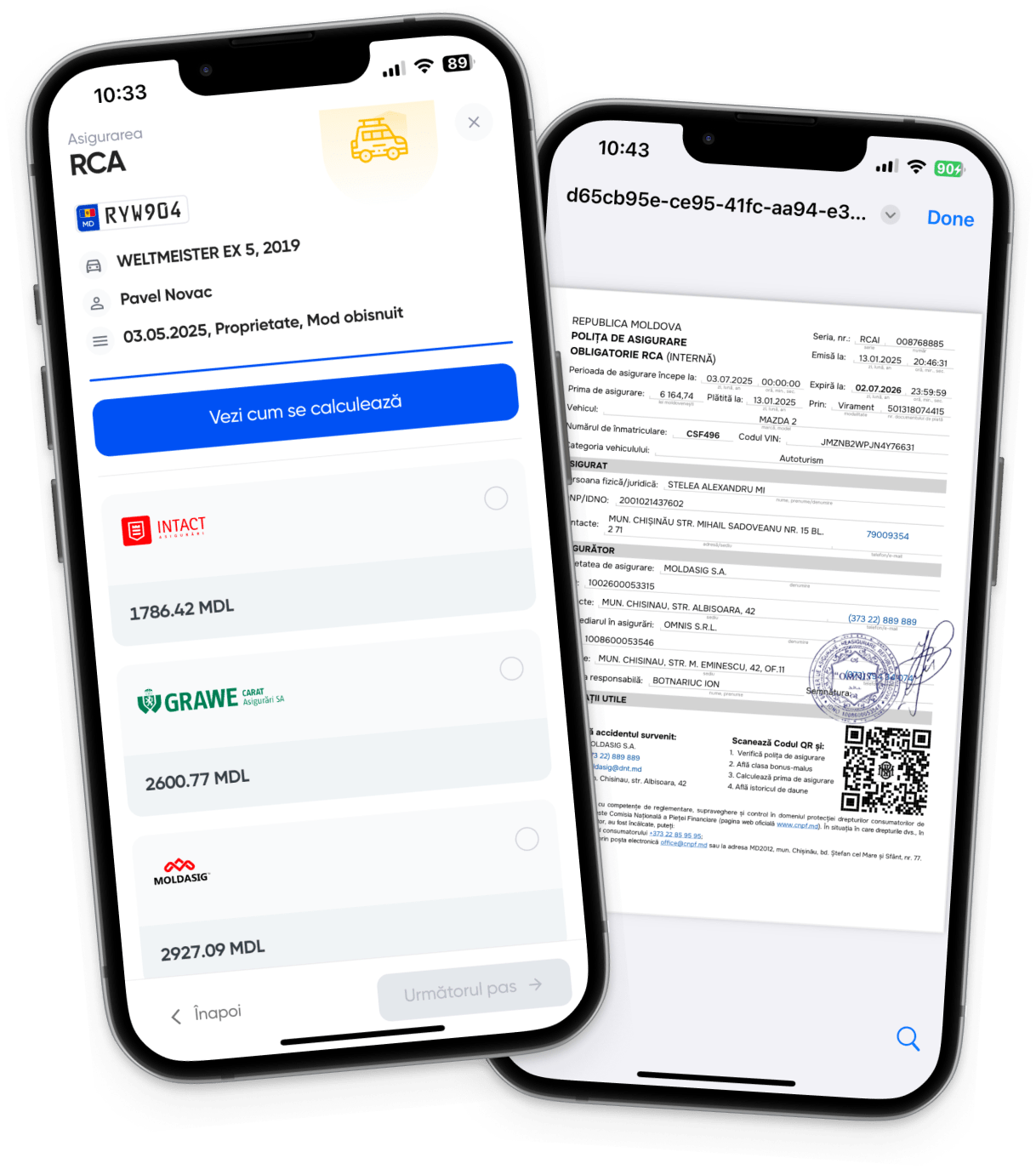 Poze din aplicatia mobila omnis
